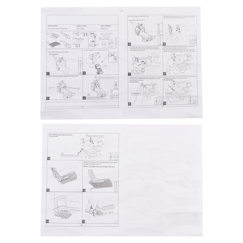 Bed Retractable Step 75330-01A For Ford F-250 F-350 Super Duty 2023-2025