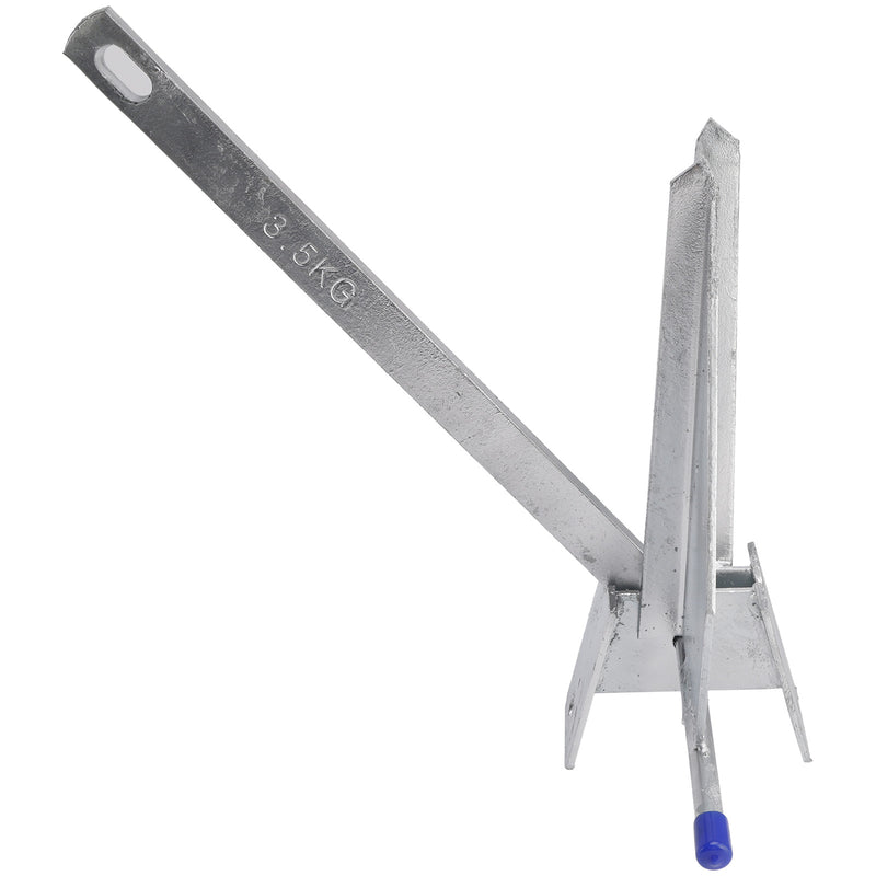 Kit Galvanized Boat Anchor 8Lbs Sliding Anchor & Chain & Rope Silver For Boat