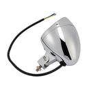 Motorcycle Beam Headlight Fog Lamp Custom Chrome