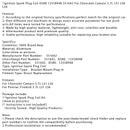 Ignition Spark Plug Coil D580 12558948 For LSX Chevrolet Camaro 5.7L LS1 LS6