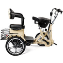 400W 48V 12A Elder Electric folding trike 3 wheel e-bike with Rear Seat