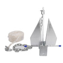 Kit Galvanized Boat Anchor 8Lbs Sliding Anchor & Chain & Rope Silver For Boat