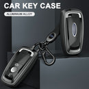 Aluminum Alloy TPU Black Car Key Case Cover With Buckle For Ford