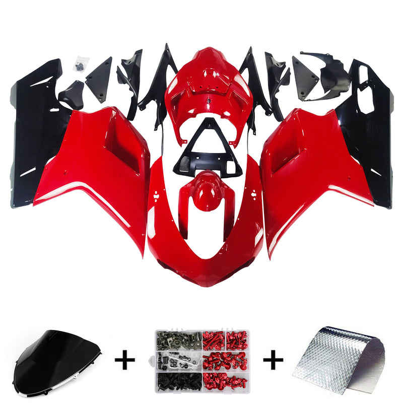 Ducati 1098/1198/848 2007-2012 Red & Black Bodywork Fairing ABS Injection Mold 8