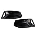 2PCS Front Bumper Fog Light Cover Grill Grille Fit Audi A6 C8 2019-2023