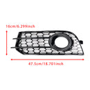 Front Bumper Honeycomb Fog Grille Cover For Audi A1 2010-2014 Black