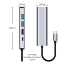 5 in 1 TYPE-C to USB3.0*1+USB2.0*1+PD100W/USB-C Data+HDMI+100M Network Card iPad