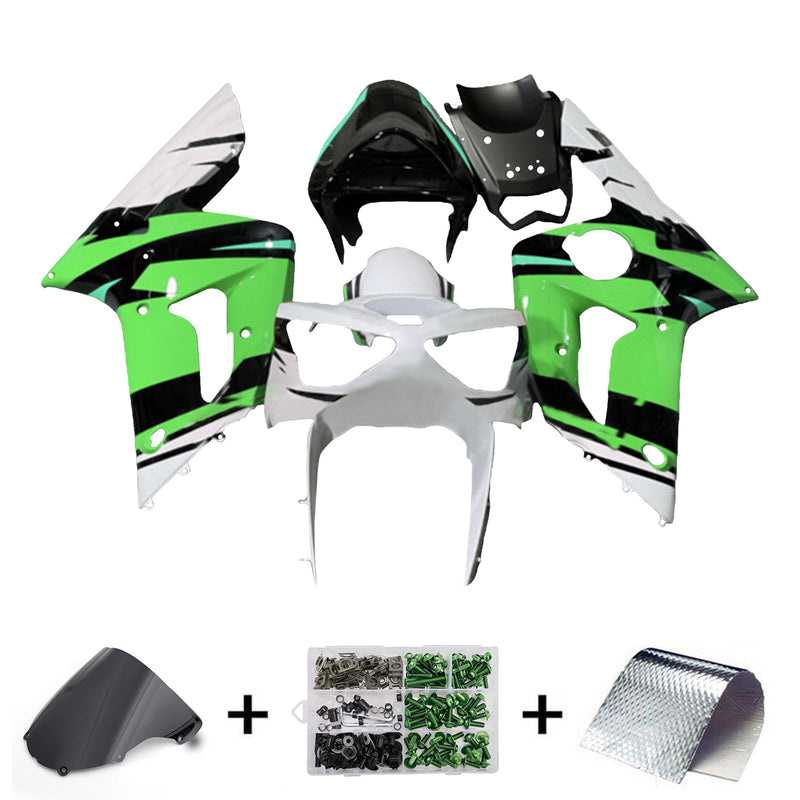 Injection Fairing Kit Bodywork Plastic ABS fit For Kawasaki ZX6R 636 2003-2004