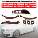 7x Red Brown Inner Door Panel Handle Pull Trim For BMW 5 Series F10 F11 10-16