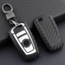 Leather Silicone Car Key Case Cover With Buckle For BMW Square