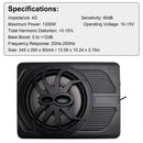 1200W Car Subwoofer 10" 12V Slim Under Seat Powered Car Subwoofer for Car Truck