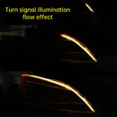 Ultra Thin Car LED Headlight Daytime Running Iridescent Light Eyebrow Strip With APP Controller 45cm