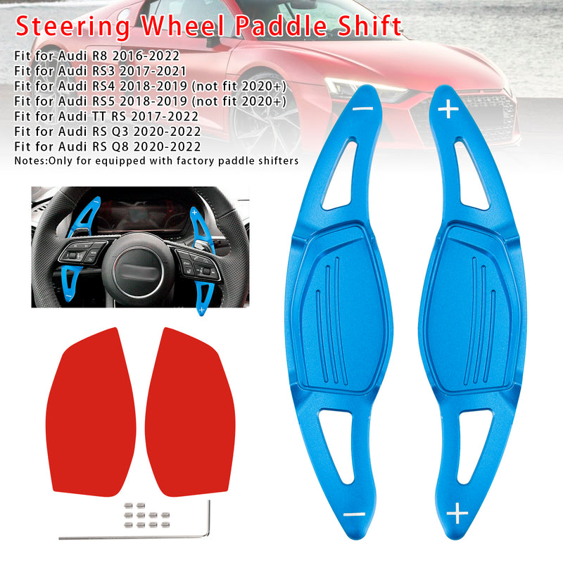 Steering Wheel Paddle Shifter Extension For Audi RS5 RS3 R8 TT RS Aluminium Blue