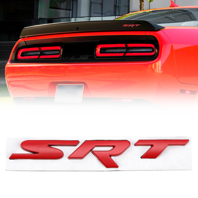 Rear Tailgate SRT Decal Emblem for Challenger Trunk Lid Badge Red