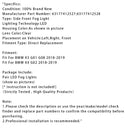 Pair LED Front Bumper Fog Lights For BMW X3 G01 G08 X4 G02 2018-2019 63177412528