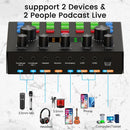 V8s Sound Card Live Sound Card Set for Podcast Record Sing Streaming and Gaming