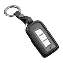 Leather Silicone Car Key Case Cover With Buckle For Mitsubishi