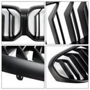 Matte Black Dual Slats Front Kidney Grille For BMW G30 G31 LCI 2021-2024