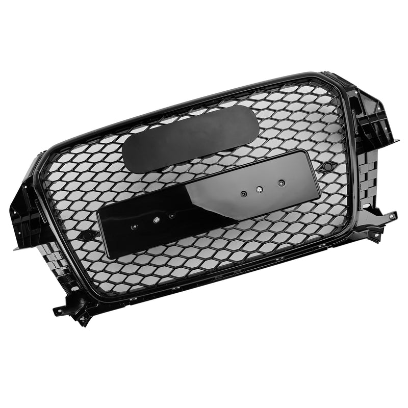 RSQ3 Style Gloss Black Front Honeycomb Mesh Grille Fit Audi Q3 2011-2015