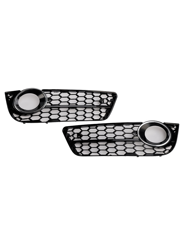 2PCS Honeycomb Front Fog Lamp Cover Grille Grill Fit Audi A5 2007-2011