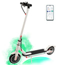 8.5" Electric Scooter for Adult Folding Electric Scooter with 350W Motor 21 MPH Max Speed 25 Miles Long-Range and Deck Lights White