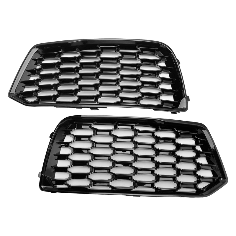 2PCS Front Bumper Cover Grill Grille Bezel Insert Fit Audi Q5 2018-2022 Mesh