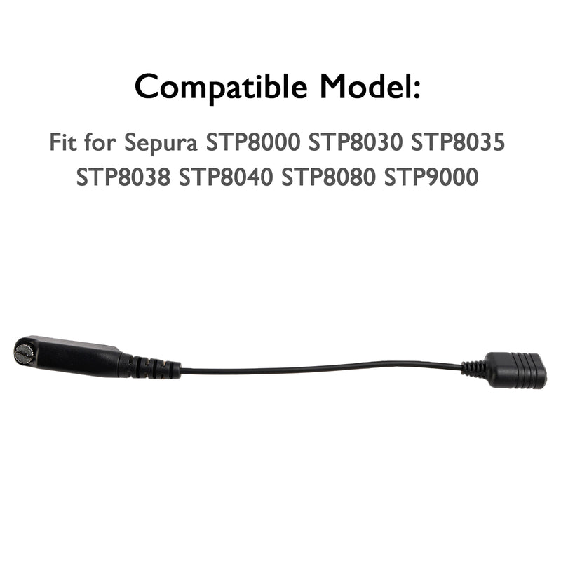 K Interface Headset Port Converter Cable for Sepura STP8038 STP8040 STP8080