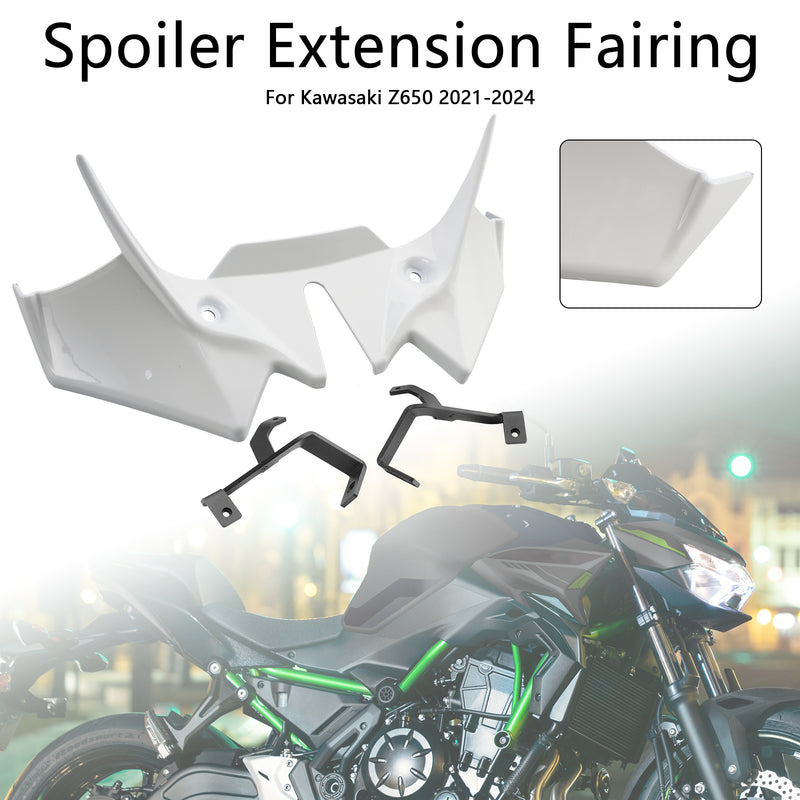 Front Downforce Spoiler Extension Fairing For Kawasaki Z650 2021-2024