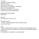 Fog Light Grille Left Side 8V5807681 For Audi A3 S3 2013-2017