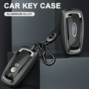 Aluminum Alloy TPU Black Car Key Case Cover With Buckle For Ford