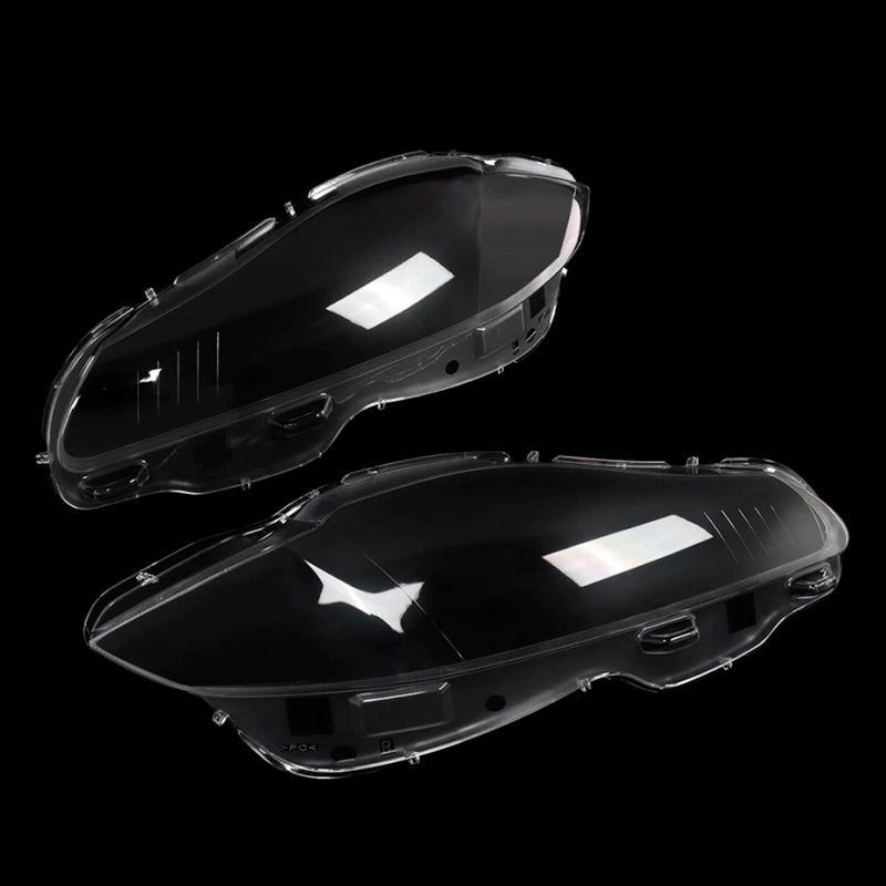 Pair Front Headlight Lens Cover Shell Clear For Jaguar XJ XJL 2010-2019