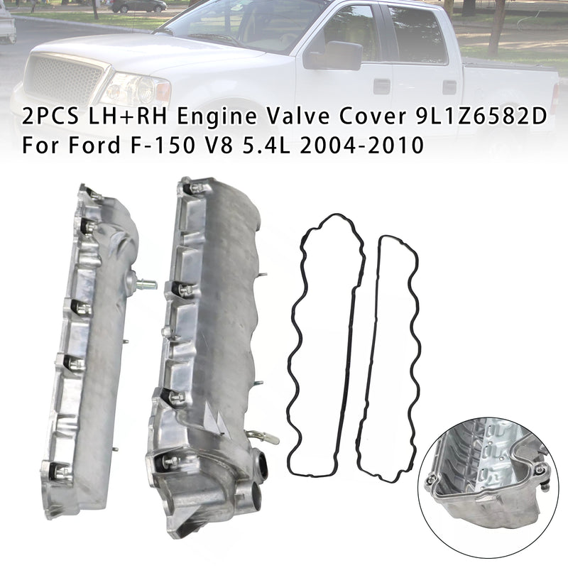 2PCS LH+RH Engine Valve Cover 9L1Z6582D For Ford F-150 V8 5.4L 2004-2010