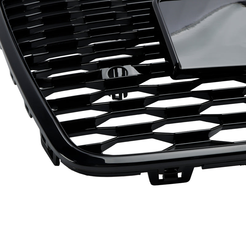 RS7 Style Honeycomb Front Bumper Grille Grill Fit Audi A7 C7 S7 2016-2018 Black