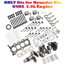 G4NA 2.0L Engine Rebuild Kit Crankshaft Con Rods Gasket Kit for HYUNDAI KIA