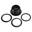Pop Up Vented Gas Cap Set Black For Softail Low Rider Dyna Sport Super Glide
