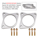 2Pack NV4500 NV5600 Starter Spacer Kit with Bolts 5 Speed For RAM 2500 5.9L