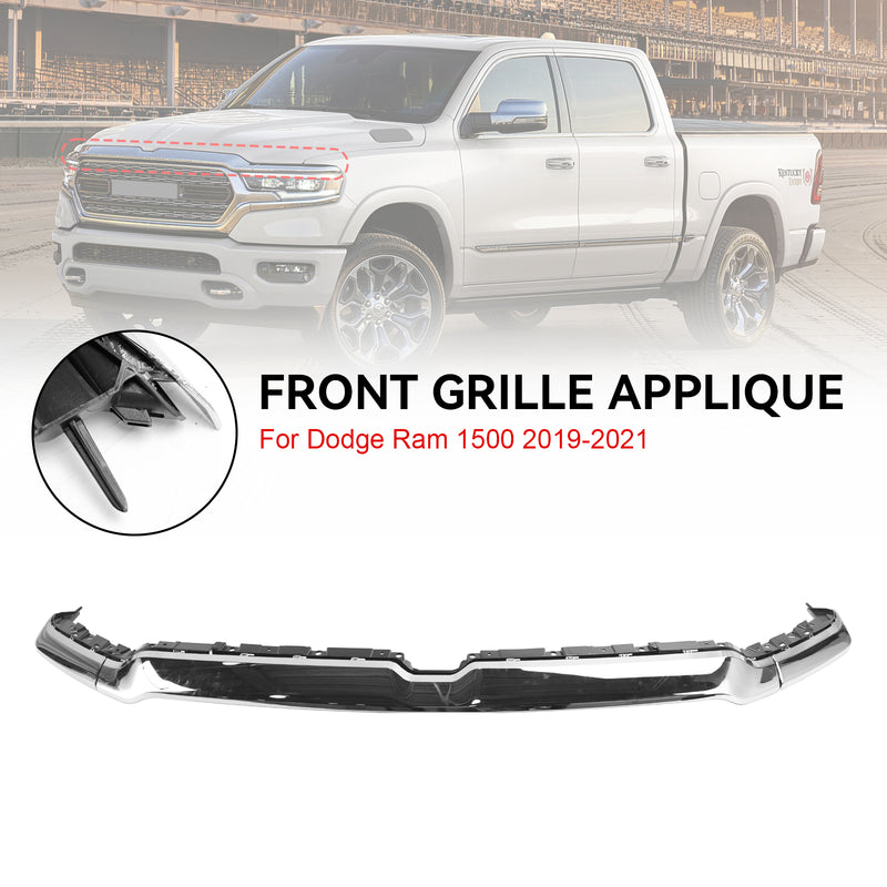 Grill Grille Applique Upper Trim 6BT13SZ0AJ Fit Dodge Ram 1500 2019-2021