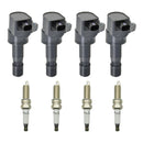 4x Ignition Coil+4x Spark Plug UF672  For Acura ILX 2.0L  Honda Civic HR-V 1.8L