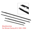 4PCS Window Sweep Weatherstrips For Nissan Sunny B13 1991-1994