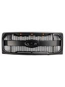 Matte Black Raptor Style Front Bumper Grille Grill Fit Ford F150 2009-2014 W/LED