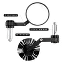 Billet Aluminum 22mm 25mm Round Bar End Mirror For Tracker Superbike Motorcycle