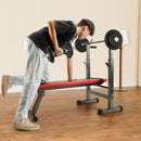 Adjustable Weight Bench Folding Bench Press w/Barbell Rack Pec workout