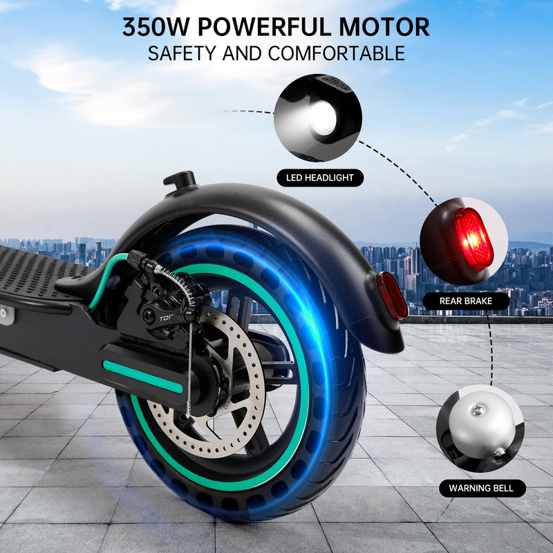8.5" Folding Electric Scooter 350W 35KM Maximum battery life Range Super high speed 30 KM/H,3 speed