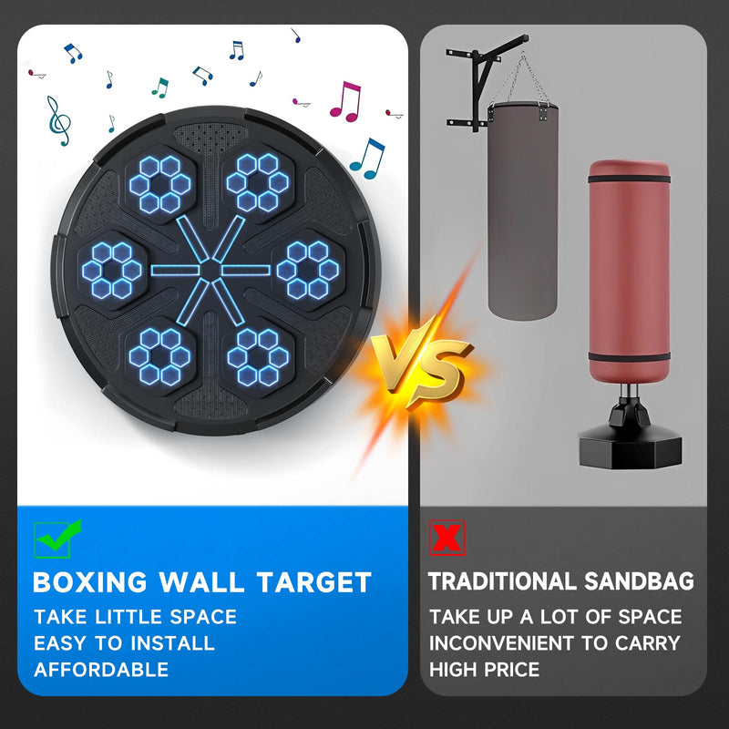 Wall Mount Boxing Training Target Bluetooth Music Indoor React Exercise Machine