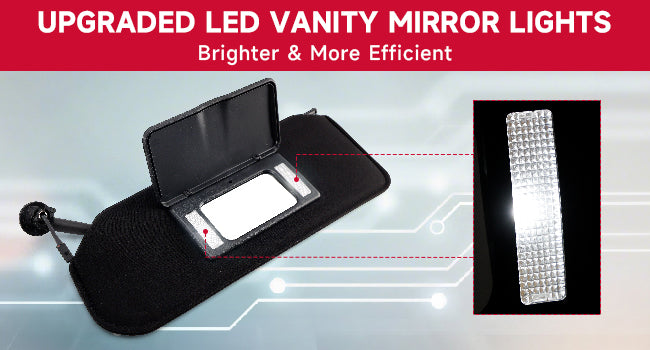 1997-2004 Corvette C5 10442033 10442034 Sun Visor Vanity Mirror Black SunVisors Pair Shaded