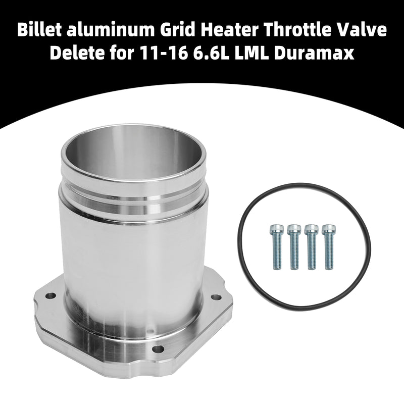 2011-2016 6.6L LML Duramax Billet aluminum Grid Heater Throttle Valve Delete