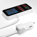 Car Charger USB PD5V1A QC3.0 Display Small Car 8 Port Car Cigarette Lighter