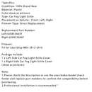 2X Car Front Bumper Fog Light Grilles For Seat Ibiza MK4 2013-2016