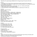 2019- 2021 Vauxhall Vivaro Right Rear Tail Light Halogen 9808243180 9808243180 9808243182