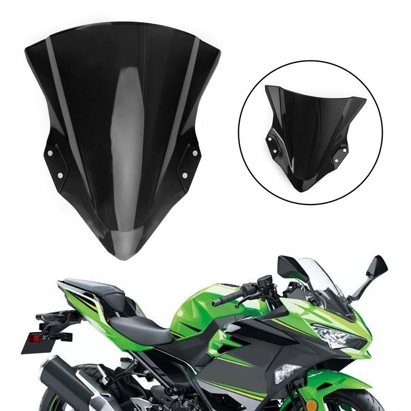 ABS Plastic Motorcycle Windshield Windscreen For Kawasaki Ninja 250/400 18-24